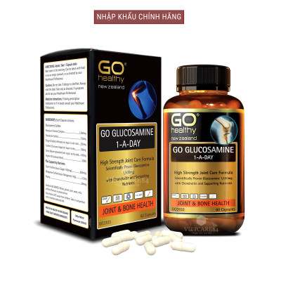 Bộ Sản Phẩm Nhập Khẩu Chăm Sóc Xương Khớp: Viên Uống Xương Khớp Go Glucosamine 1-A-Day 60 Viên Và 2 Hộp Viên Uống Canxi Hữu Cơ Nano NZ Ultra Cal 30 Viên