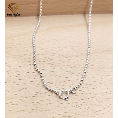 Dây chuyền bạc Ý 925 Bạc Huệ Ngân- Dây Bi Trẻ em GZ1.5 38cm