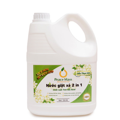 Combo Sản Phẩm Gốc Thực Vật NGB2 Peace Mass Nước Giặt Xả 2 in 1 3.6 lít + Nước Rửa Tay 340ml (Thuộc nhóm Sản phẩm Lành tính / Sinh học)
