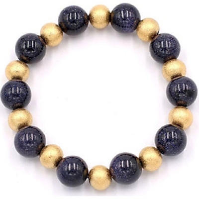 Vòng chuỗi đeo tay - đá lam sa 10 ly VLSHVT1 - vòng tay phong thủy