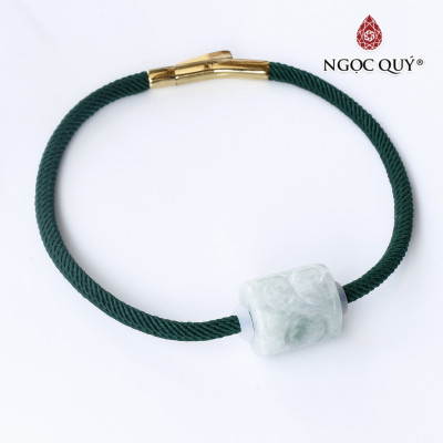 Vòng dây vải lu thống cẩm thạch 14.5x13mm mệnh hỏa, mộc - Ngọc Quý Gemstones