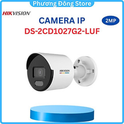 Camera IP HIKVISION Thân trụ DS-2CD1027G2-L  hình ảnh màu sắc 24/7, Vỏ kim loại, Chống ngược sáng ,.-Hàng chính hãng