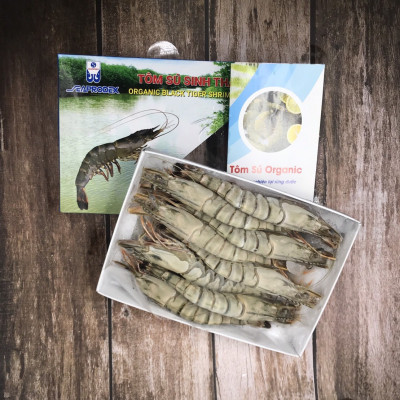 Tôm sú nguyên con sinh thái Seaprodex kích cỡ 8 con/hộp, 500gr