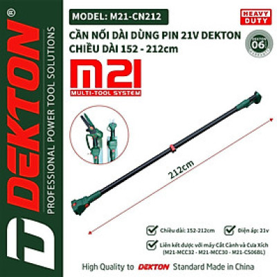 CẦN NÓI DÀI MÁY CẮT CÀNH VÀ CƯA XÍCH (152 - 212CM) DEKTON M21-CN212 - HÀNG CHÍNH HÃNG