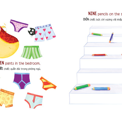 BỘ 2 CUỐN CHÚ KHỦNG LONG THAM ĂN (MÀU SẮC VÀ SỐ ĐẾM)