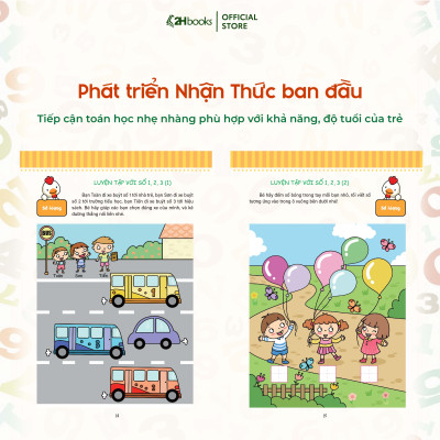 Combo 6 cuốn: Phát triển tiềm năng toán học cho trẻ - Toán  học cho trẻ mẫu giáo - Lớp chồi, Lớp lá, Lớp mầm (Tái bản 2021)- 2HBooks