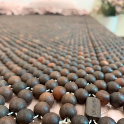 Chiếu Hạt Gỗ Trắc Mộc Cao Cấp - Kích Thước 1,2mx1,9m hatgj 1.,2cm ( video , hình thật ) 