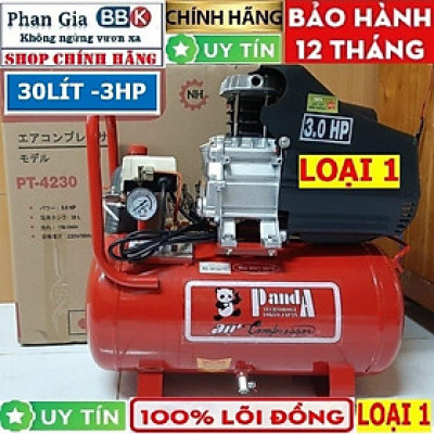 (chính hãƞg) Máy nén khí có dầu PANDA 30L -3.0 HP có dầu công suất cao máy dây đồng 100%