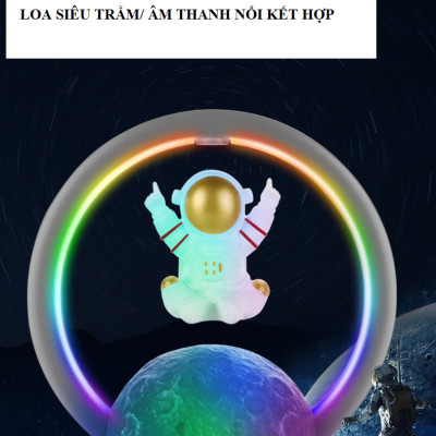 Đèn phi hành gia ,kết nối không dây loa bluetooth, USB  âm thanh trầm sống động ( Hàng nhập khẩu)