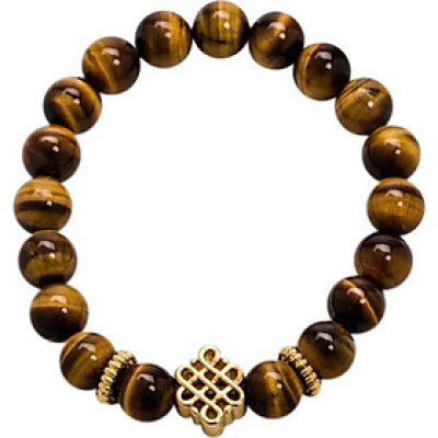 Vòng Đá Mắt Hổ Phối Charm Bạc 925 8mm Ngọc Quý Gemstones VT161