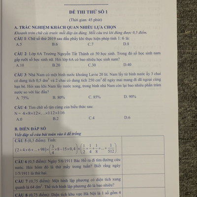 30 Đề Toán luyện thi vào lớp 6