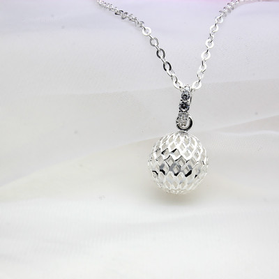 Dây Chuyền Nữ Bạc Hiểu Minh DMD423S Hình Cầu Phay Bạc Ta S925