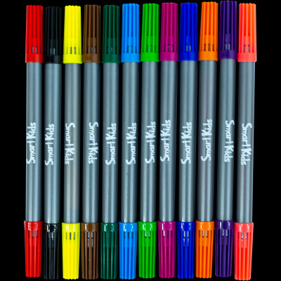 Bút lông màu rửa được hai đầu Smartkids WM05 (12 màu/vỉ)