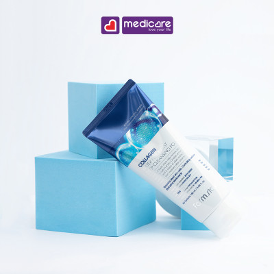 0133426 Sữa Rửa Mặt FARMSTAY Collagen Dưỡng Ẩm Sâu 180ml