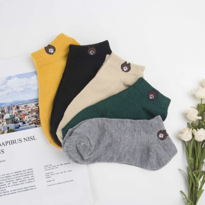 Tất Nữ, Combo 10 Đôi Tất Nữ Cổ Ngắn, Mẫu Tất Nữ Hình Gấu Dễ Thương Thời Trang - Giao Màu Ngẫu Nhiên