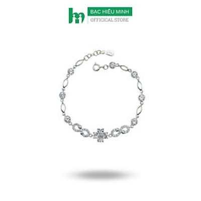 Lắc Tay Nữ Bạc Ta Cỏ Bốn Lá Đính Đá BẠC HIỂU MINH LTU645