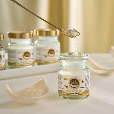 [CHÍNH HÃNG] Yến Sào Hoàng Kim - Hộp Quà Lộc An Cát Tường (Set 50g Tinh Chế Sợi Thượng Hạng & 4 Hũ Yến Chưng) Quà Tặng Đối Tác