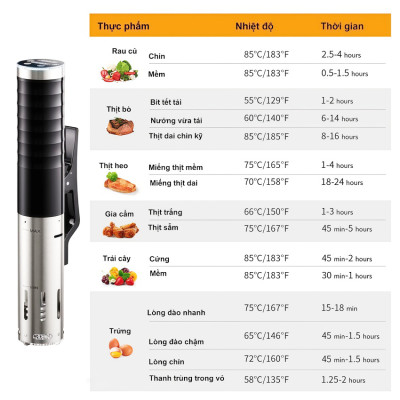 Máy nấu chậm Sous vide dùng cho gia đình thương hiệu Mỹ cao cấp BioloMix SV-9002 - Hàng Chính Hãng