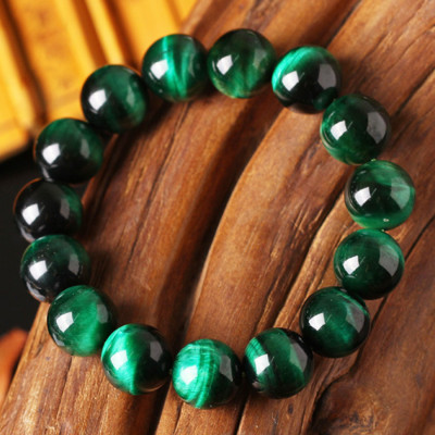 Vòng Tay Đá Mắt Hổ Xanh Lá 14MM