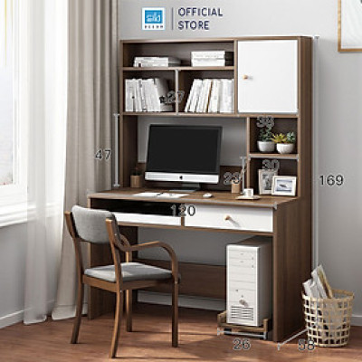 Bàn Máy Tính Làm Việc, Kèm Theo Kệ Đỡ PC Di Động Thương Hiệu SIB Decor BLV61