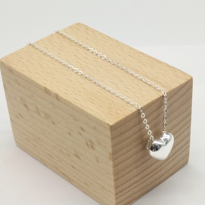 Bộ Dây Chuyền Liền Mặt Bạc Ý S925 Bạc Xinh Huệ Ngân - Tim Phồng Xinh PP1481