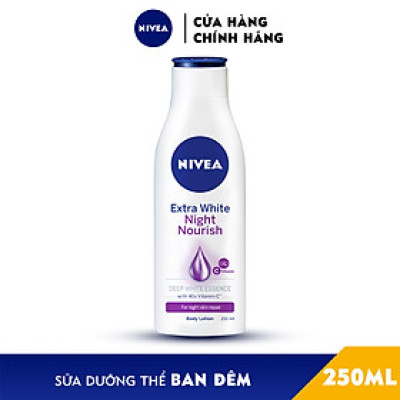 Sữa Dưỡng Thể NIVEA Extra White Night Nourish Ban Đêm Dưỡng Ẩm & Trắng Da (200 ml) - 88188 (Bao bì thay đổi tùy theo đợt nhập hàng)
