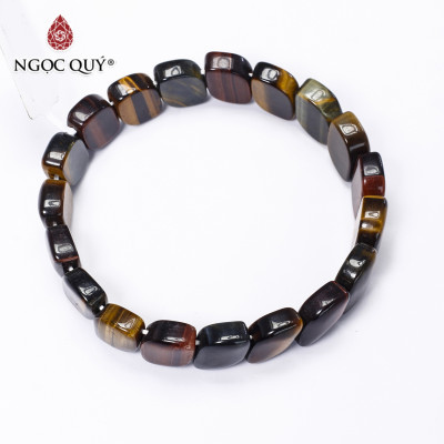 Vòng đá thạch anh mắt hổ tam tài bản 10.5x13.5mm - Ngọc Quý Gemstones