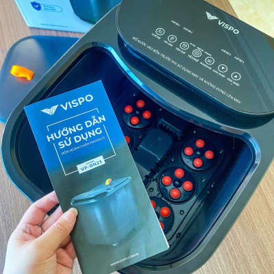 Bồn Ngâm Chân VISPO VP-BN23 - Massage Tự Động, Làm Nóng Và Giữ Ấm Nước 43-47°C, Massage Lòng Bàn Chân Cải Thiện Giấc Ngủ