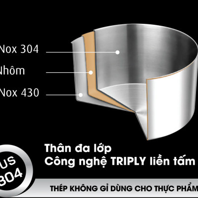 Bộ Nồi Chảo Inox Cán Rời 9 Món Không chống dính – Giải pháp nấu ăn đa năng cho gia đình.