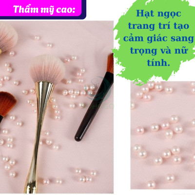 Hộp Đựng Cọ Trang Điểm Ngọc Trai Acrylic- Hộp Cọ Trong Suốt Sang Trọng- Lọ Đựng Cọ Kèm Hạt Trang Trí 3D- Hộp Makeup Brush Holder Cao Cấp- Hộp Đựng Cọ Trang Điểm Hạt Ngọc Tinh Tế