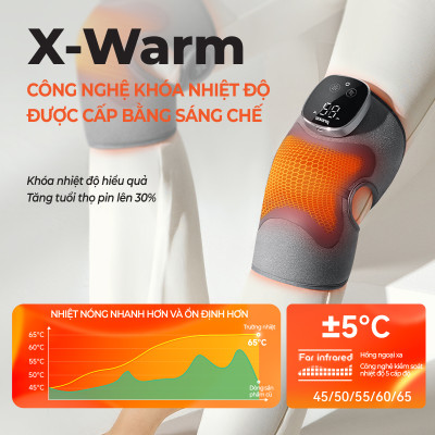 Máy Masssage Đầu Gối BUMAS M6 Pro - Nâng Cấp Bốn Đầu Điểm Massage Công Nghệ Khóa Nhiệt Mới Giảm Thất Thoát Nhiệt Và Điện - Hàng Chính Hãng