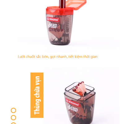 Combo 2 Gọt Bút Chì Stabilo Exam Grade PS4518 - Bộ 3 chuốt (PS4518-C3)
