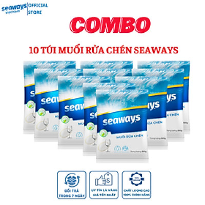Combo 5 Túi muối rửa chén bát Seaways dành cho máy rửa chén bát - 500g/túi