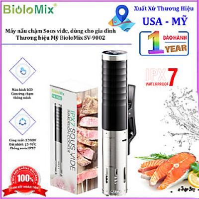 HÀNG CHÍNH HÃNG - Máy nấu chậm Sous vide, dùng cho gia đình. Thương hiệu Mỹ cao cấp BioloMix SV-9002