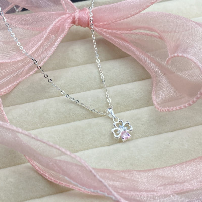 Dây Chuyền Bạc Nữ Cỏ 4 Lá May Mắn Bạc Hiểu Minh DMD561