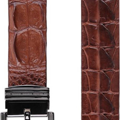 Thắt Lưng Nam Da Cá Sấu Nguyên Con Bản Lớn Đầu Kim Huy Hoàng HT4235 - Nâu Đỏ