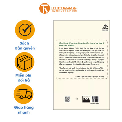 Sách - Happy Village – Cội nguồn an lạc: Lối đến những ngôi làng hạnh phúc