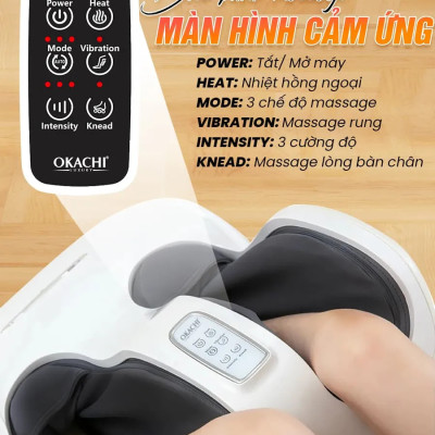 Máy Massage Chân Và Bắp Chân OKACHI JP-986 Với Con Lăn Massage 4D Plus, Nhiệt Hồng Ngoại