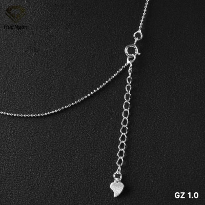 Dây chuyền bạc Ý 925 Huệ Ngân Dây bi trơn GZ