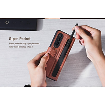 Bao Da dành cho Samsung Galaxy Z Fold 3 hiệu Nillkin Aoge Leather Cao Cấp - Hàng nhập khẩu