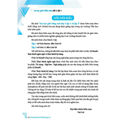 Sách - Global Success - Em Học Giỏi Tiếng Anh Lớp 3 - Có Đáp Án - Tập 1 - Minh Thắng