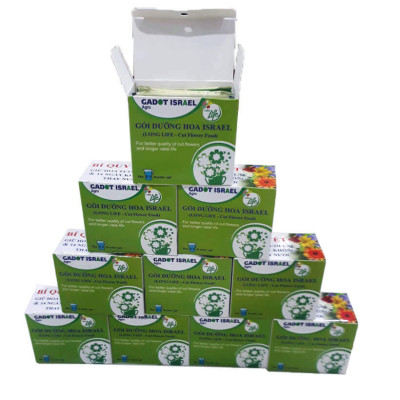 Bột Dưỡng Hoa Hồng Lâu Tàn (Set 10 hộp 1 hộp 10 gói tiết kiệm) giúp hoa luôn tươi mới, cánh hoa hồng cứng cáp gấp 2 lần và trong 14 ngày không thối nước hay cắt tỉa gốc hoa (hiệu Longlife nhập khẩu Israel)