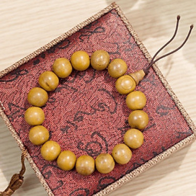 Vòng tay Chuỗi Hạt Gỗ Bách Hồ Lô Màu Vòng Đeo Tay 15 Hạt