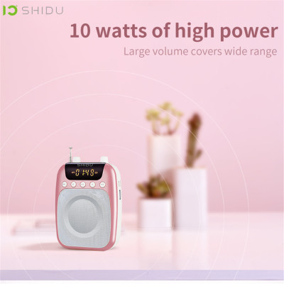 Tặng Kèm Micro Không Dây Trị Giá 139K - Loa Trợ Giảng Có Dây Shidu SD-S358 Công Suất Loa 10W Kết Nối Bluetooth,FM, Dung Lượng Pin 2500mAh Sử Dụng Lên Tới 15h. SHIDU S358 10W Wireless Mini Amplifier Meeting Guide Headset Micro Wireless - Hàng Chính Hãng
