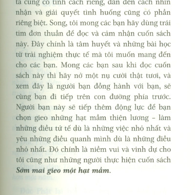 Sớm Mai Gieo Một Hạt Mầm - Tâm Không