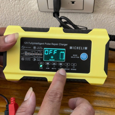 Sạc Ắc Quy Michel 12V-100Ah Cao Cấp - Công Nghệ Đức, Sạc 7 Giai Đoạn Tự Động ,  đèn trang trí