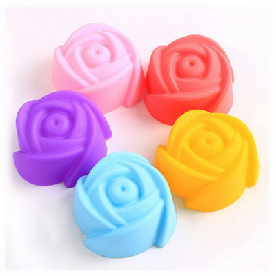 Bộ 10 khuôn silicon làm bánh, rau câu, bánh bông lan, bánh da lợn hoa hồng 3 lớp – Mã số 1130