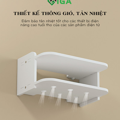 Kệ Wifi Treo Tường 2 Tầng Không Cần Khoan Để Đầu Thu Kỹ Thuật Số, Remote, Điện Thoại - IG407