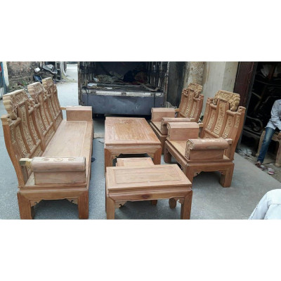 Bộ bàn ghế âu á kiểu như ý tay hộp gỗ lim bộ 2m2 và bộ 2m4