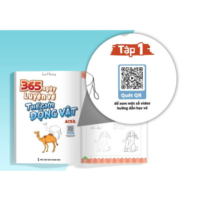 Sách - 365 Ngày Luyện Vẽ Thế Giới Động Vật - Tập 1 - Megabook